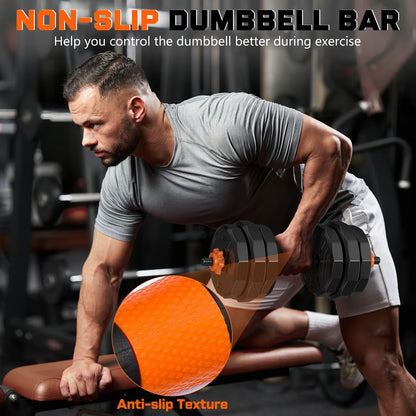 44 lb 4-in-1 Adjustable Dumbbell Set with Connector for Versatile Fitness Exercises at Home, Suitable for Men and Women